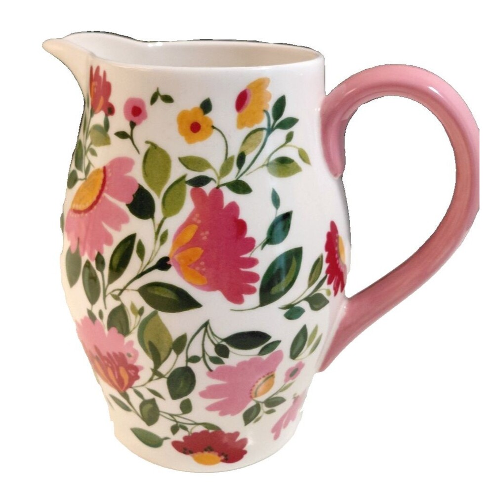 Spode Emma's Garden Vase Pink & Green Floral- Discontinued Pattern